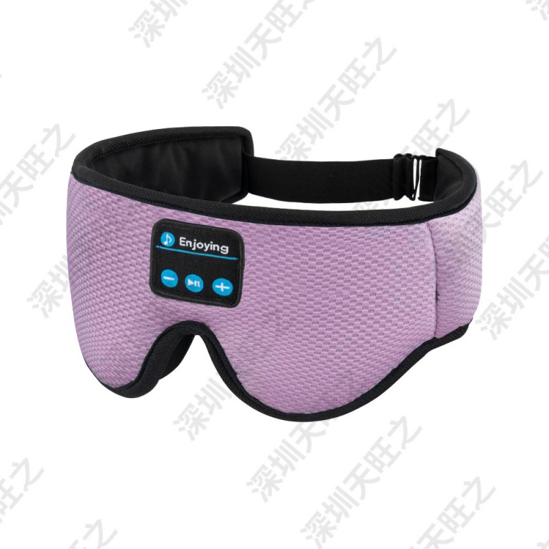 3D Bluetooth Sleep Eye Mask Sleep Headfhoens Lila
