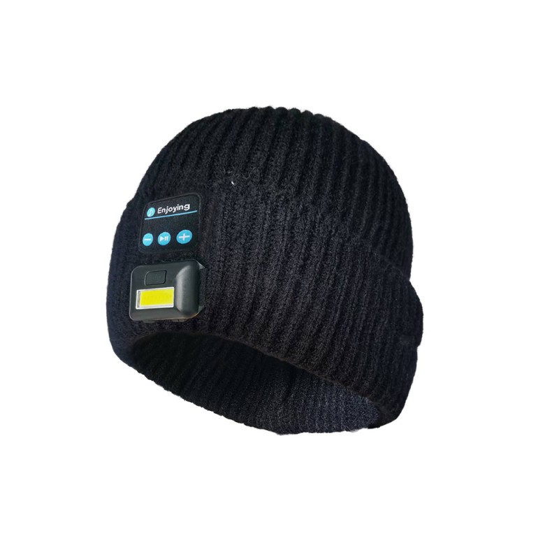 Bluetooth Beanie Hat fejhallgató fekete világítással