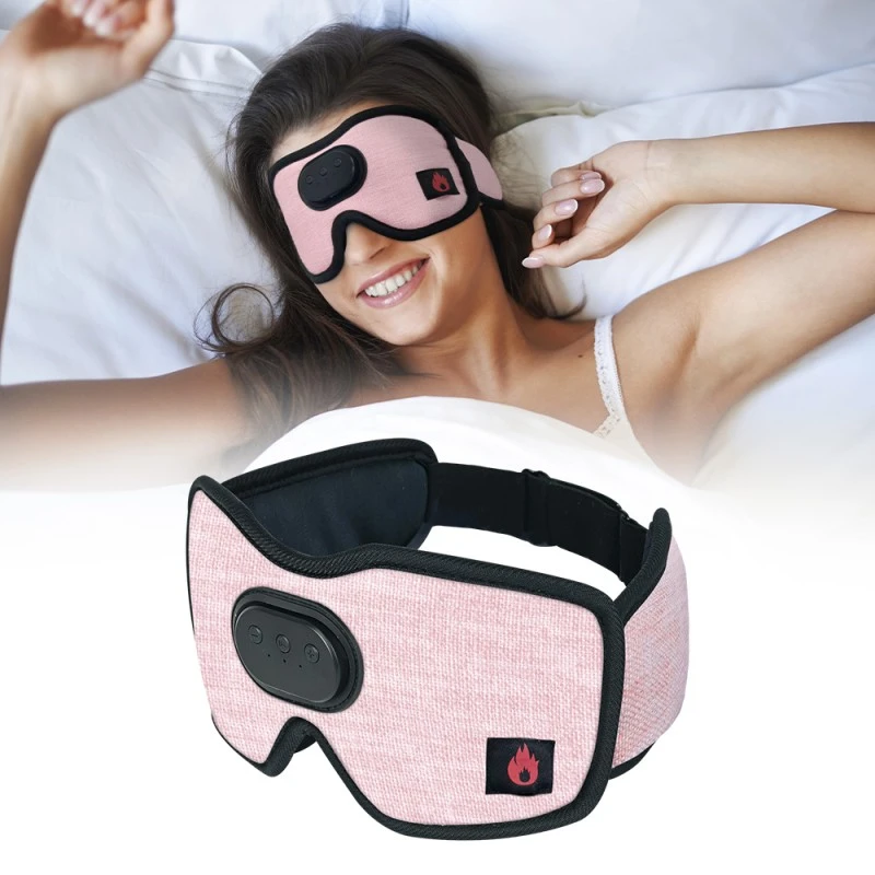 Heated Bluetooth Sleep Eye Mask Sleep Headphones Flax Meal