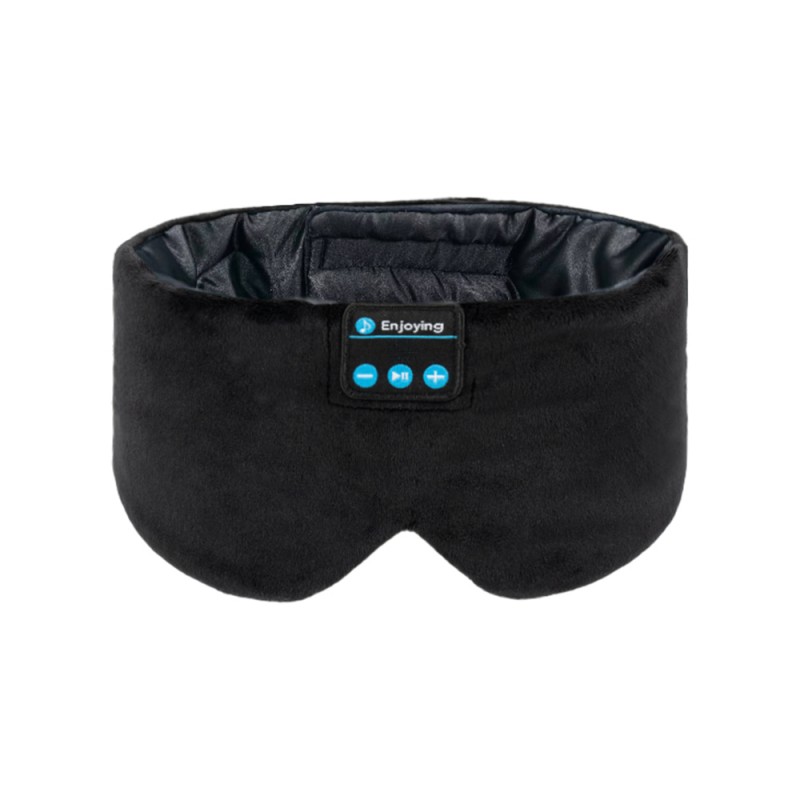 Selyem Bluetooth Sleep Eye Mask Sleeping Fejvédő fekete