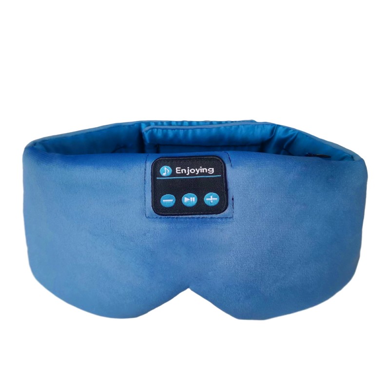 Selyem Bluetooth Sleep Eye Mask Sleeping Headfhoen kék