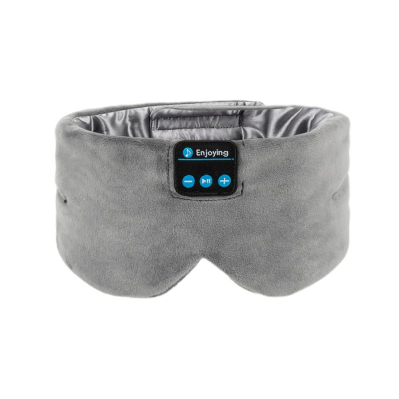 Selyem Bluetooth Sleep Eye Mask Sleeping Headfhoens szürke